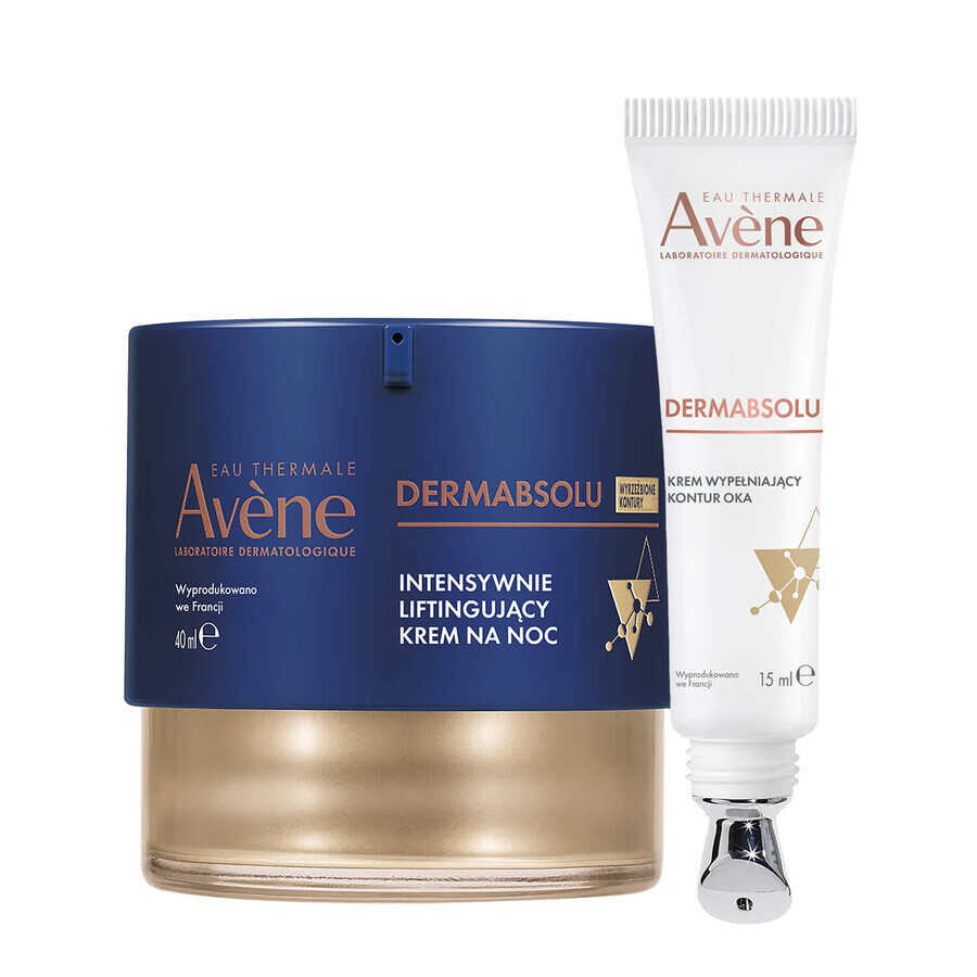 Avene Dermabsolu set, oogcontour opvullende crème, 15 ml + intensief liftende nachtcrème, 40 ml