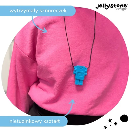 Jellystone Designs, Anti-Stress-Anhänger, Roboter, blau, ab 3 Jahren, 1 Stück