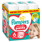 Set Pampers Pants, couches, Extra Large, taille 6, 14-19 kg, 2 x 132 pcs Set Pampers Pants, couches, Extra Large, taille 6, 14-19 kg, 2 x 132 pcs