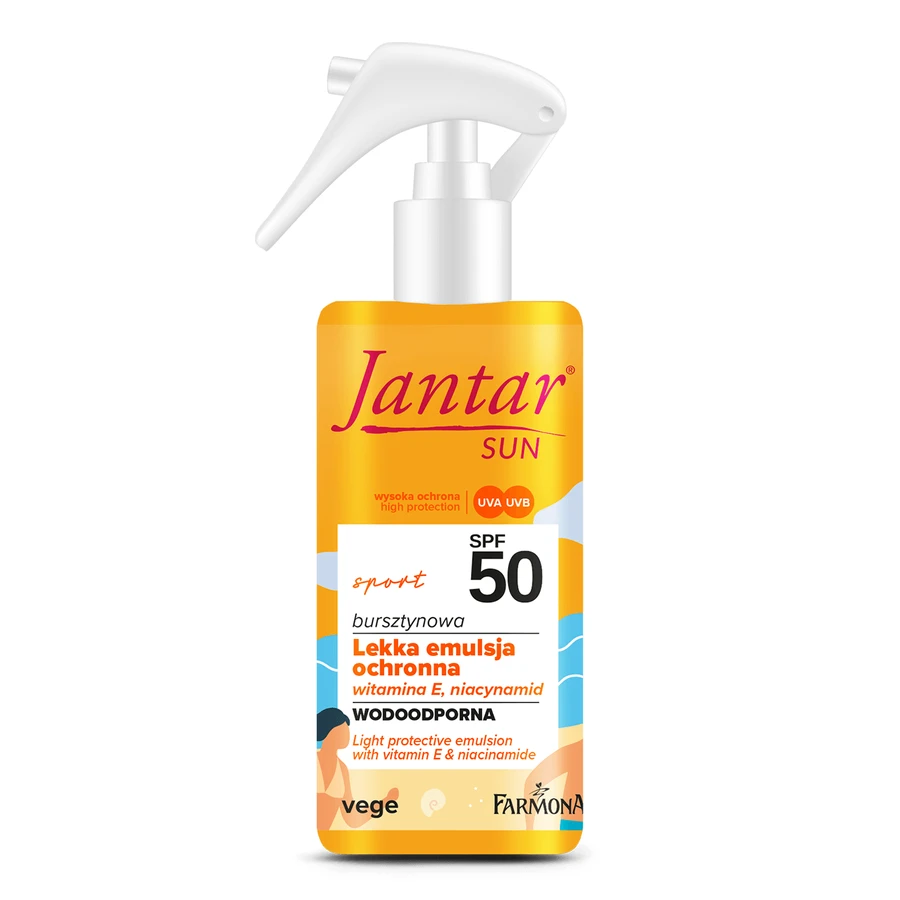 Farmona Jantar Sun, ultralight protective emulsion with vitamin E and niacinamide, waterproof, SPF 50, 150 ml
