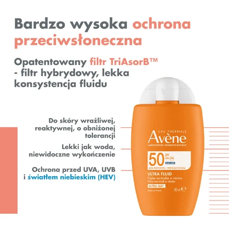 Avene Sun Set, hoher Sonnenschutz, Spray, SPF 30, 200 ml + unsichtbarer Sonnenschutz für das Gesicht, empfindliche Haut, SPF 50+, 50 ml + Strandtasche gratis