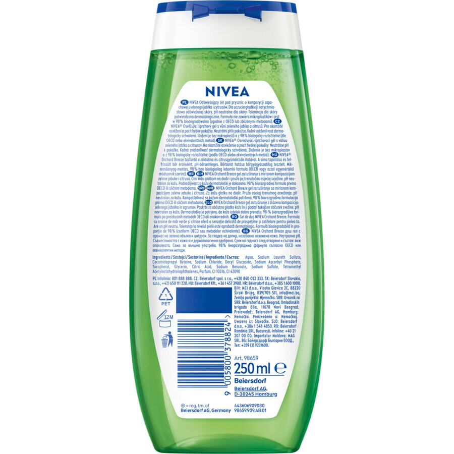 Nivea, Gel douche, Orchard Breeze, 250 ml