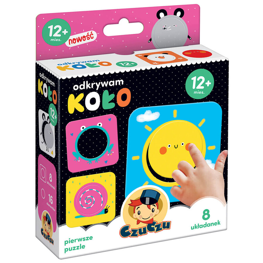 CzuCzu Scopri la ruota, puzzle per bambini, da 12 mesi, 16 pezzi