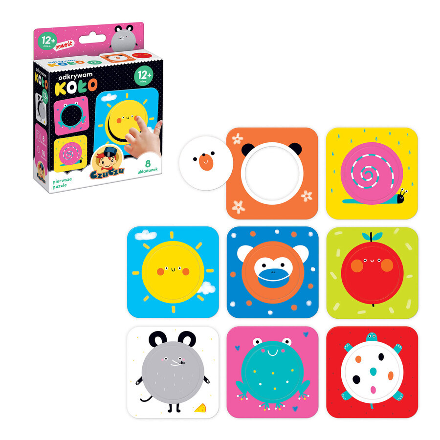 CzuCzu Scopri la ruota, puzzle per bambini, da 12 mesi, 16 pezzi