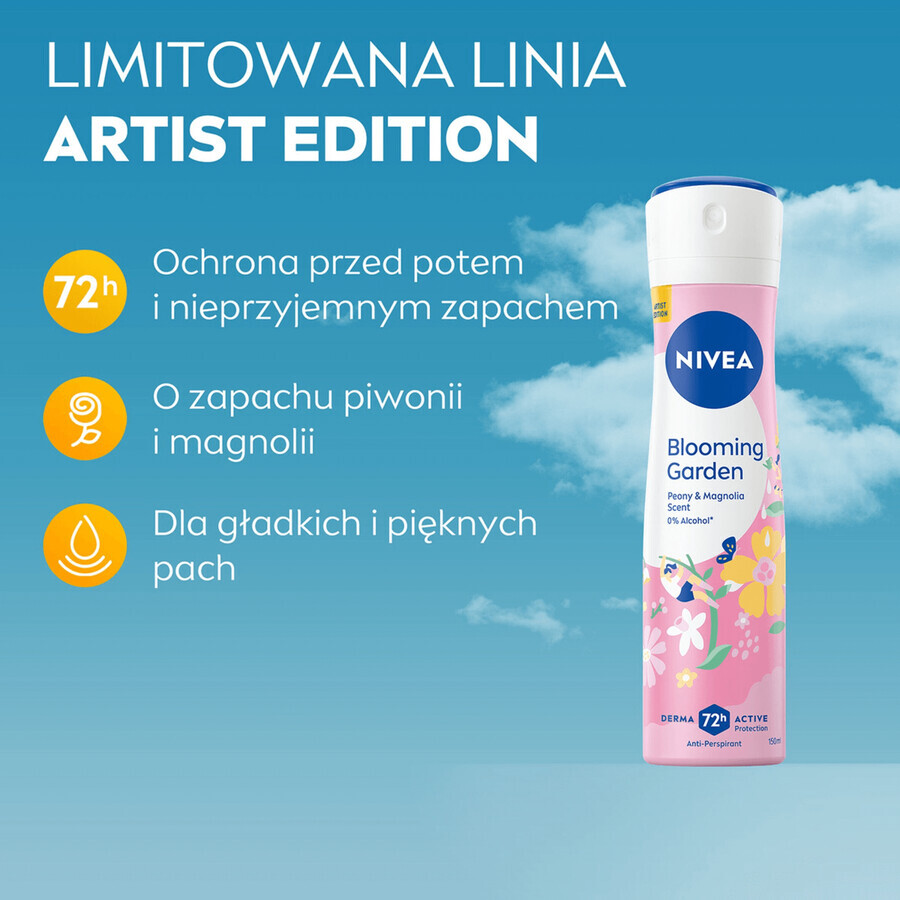 Nivea, antiperspirant spray, Blooming Garden, 150 ml