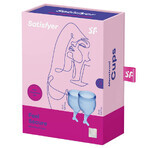 Satisfyer Feel Good, Menstruationstasse, 15 ml + 20 ml, Dunkelblau, 2 Stück