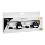 AKUKU, kinderwagen rammelaar, teddybeer, zwart/wit, 1 stuk AKUKU, kinderwagen rammelaar, teddybeer, zwart/wit, 1 stuk