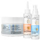 BeBIO Cosmetics Baby Hair Complex Spiegeleffect set, gelamineerd haarmasker, 200 ml + reinigend kleimasker voor hoofdhuid, 100 ml + hoofdhuidmassage, 100 ml