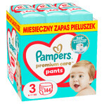 Pampers Premium Care Pants Set, Windeln, Größe 3, 6-11 kg, 2 x 144 Stück
