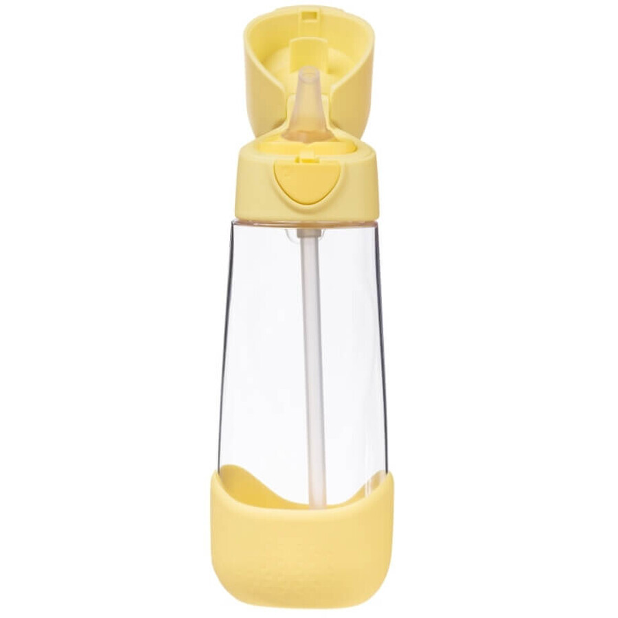 B.Box, botella de agua con pajita, tritan, bidón infantil, Lemon Twist, a partir de 3 años, 600 ml