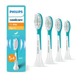 Sonicare Kinderzahnbürste Nachfüllpackungen, 7 Jahre+, HX6044/90, 4 Stück, Philips