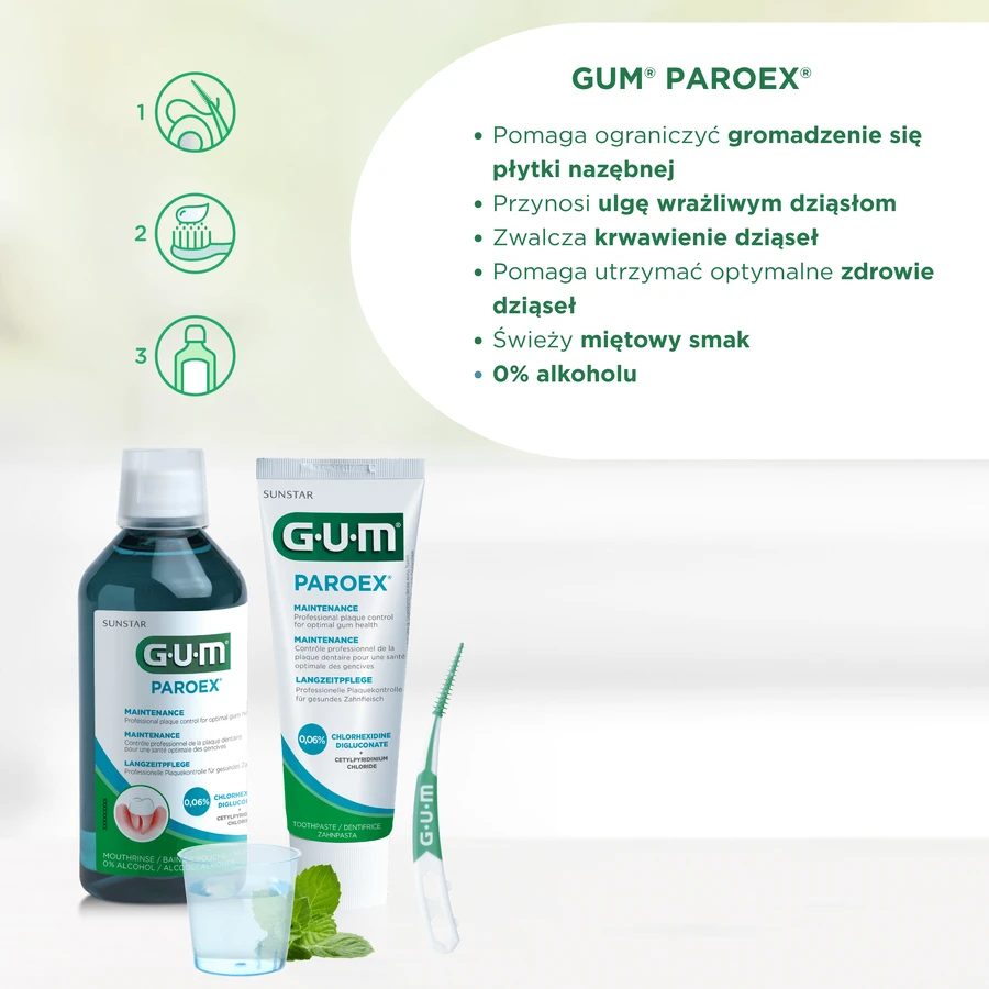 GUM PAROEX 0.06%, tandpasta, dagelijkse verzorging, 75 ml