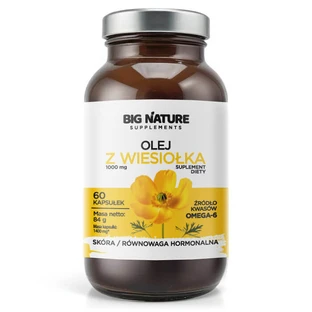Aceite de onagra Big Nature, 60 cápsulas