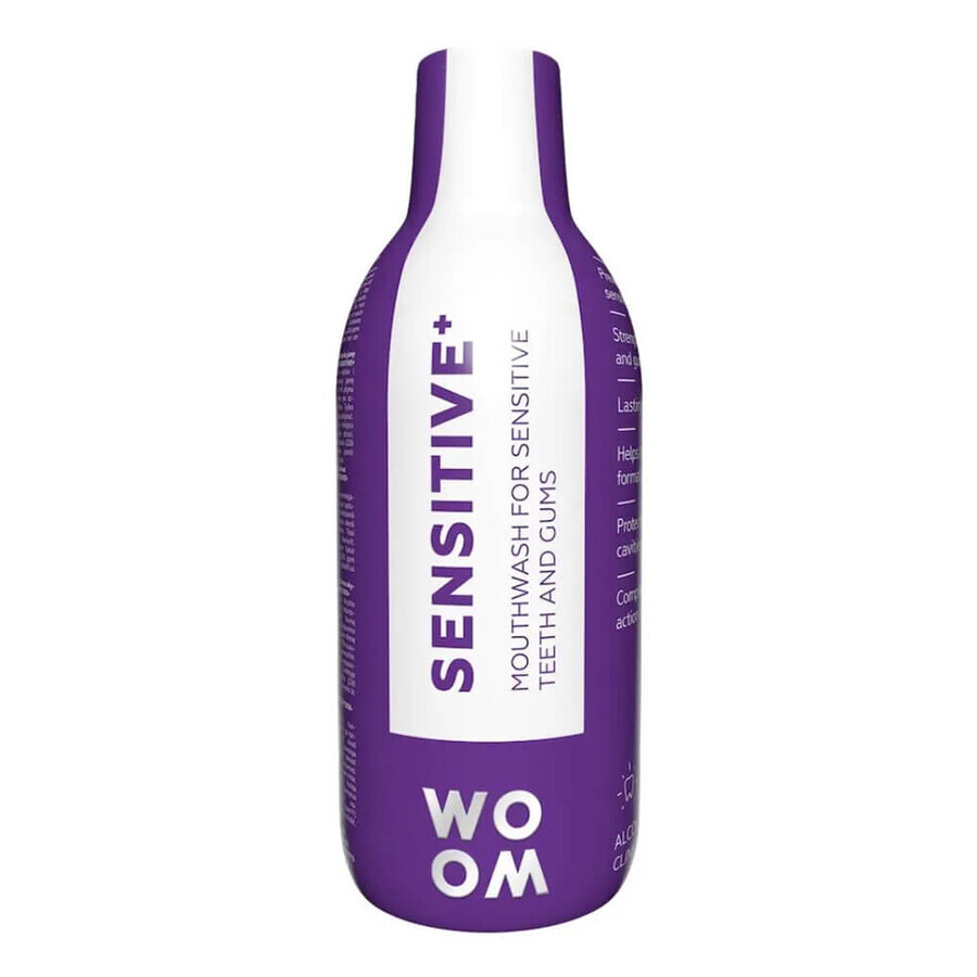 Woom Sensitive+, bain de bouche contre la sensibilité dentaire, 500 ml