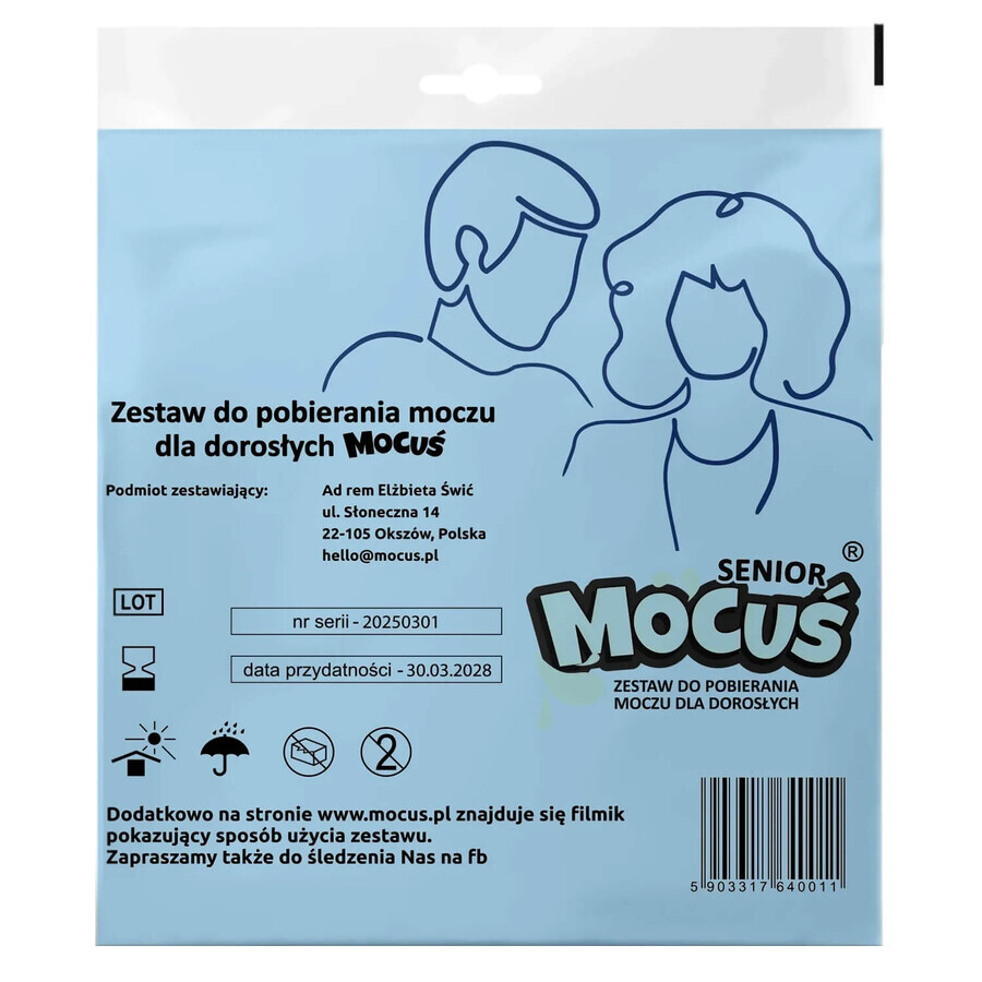 Mocuś Senior, adult urine sample collection kit, 1 piece