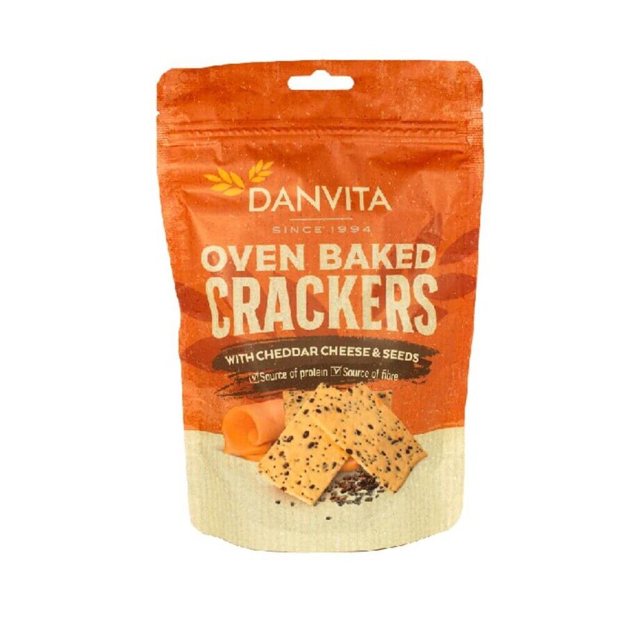 Knäckebrot mit Cheddarkäse und Samen, 100 g, Danvita