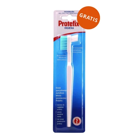 Protefix Hygiene set, denture and orthodontic cleaning paste, 2 x 75 ml + denture brush, 1 free of charge