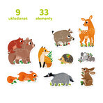 CzuCzu Animals in the forest, progressive puzzle for children, from 2 years old, 33 elements