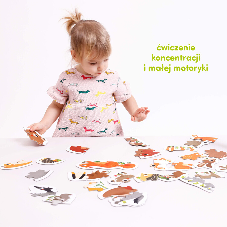 CzuCzu Animals in the forest, progressive puzzle for children, from 2 years old, 33 elements