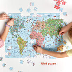 CzuCzu Puzzle esploratori Mappa del mondo, puzzle per bambini, da 7 anni, 300 elementi
