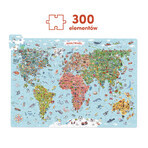 CzuCzu Puzzle esploratori Mappa del mondo, puzzle per bambini, da 7 anni, 300 elementi