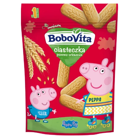 Set BoboVita Peppa Pig Galletas de trigo, después de 1 año, 4 x 150 g + tarjetas de memoria, 24 gratis