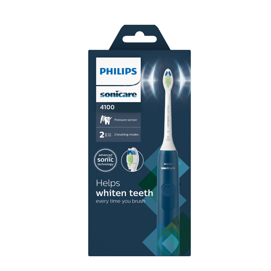 Philips Sonicare 4100 Serie elektrische Zahnbürste, Blau, HX3689/42, Philips
