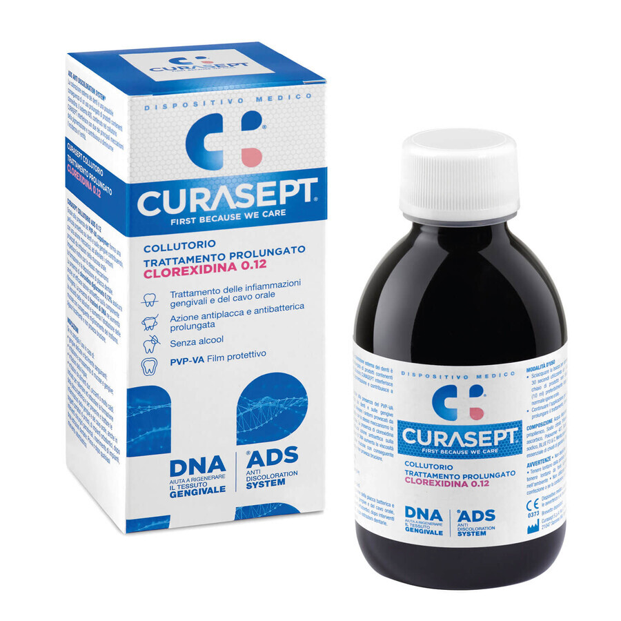 Curasept ADS DNA 212, bain de bouche à la chlorhexidine 0,12%, 200 ml
