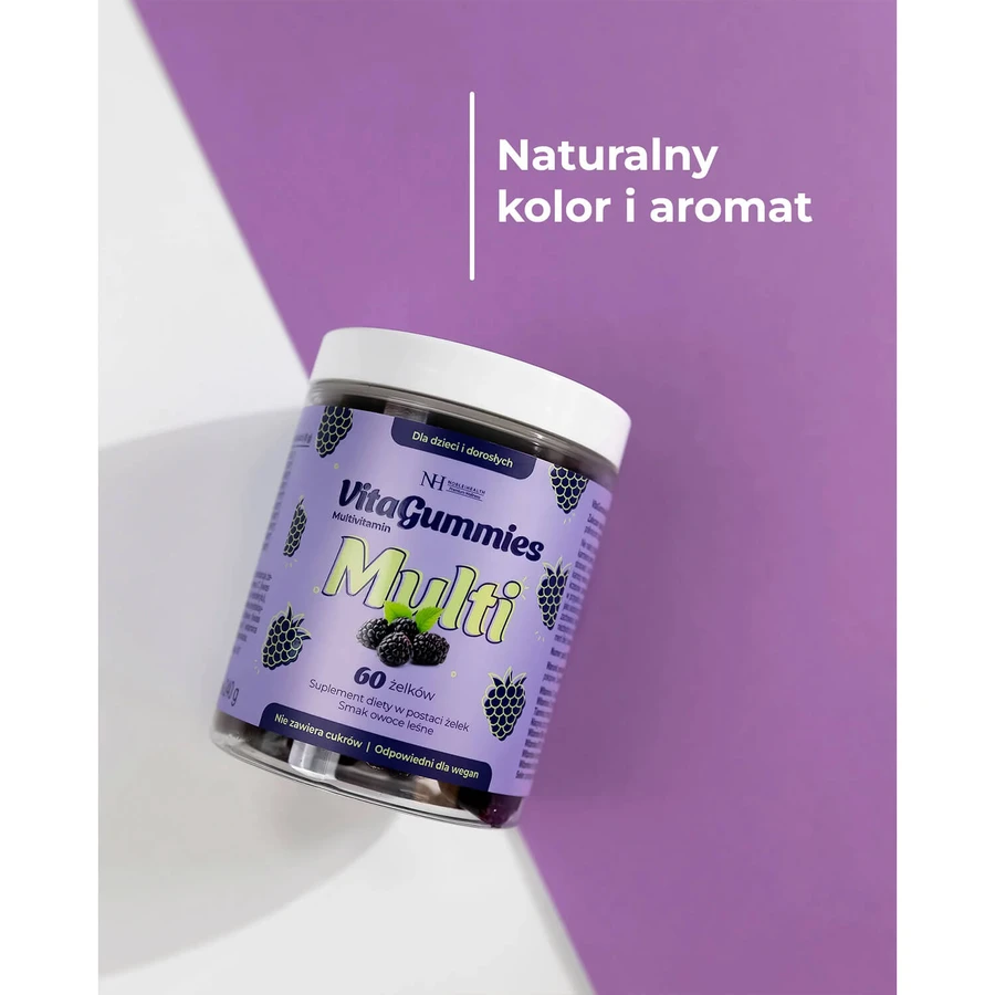 Noble Health VitaGummies Multivitaminas, sabor frutas del bosque, 60 unidades