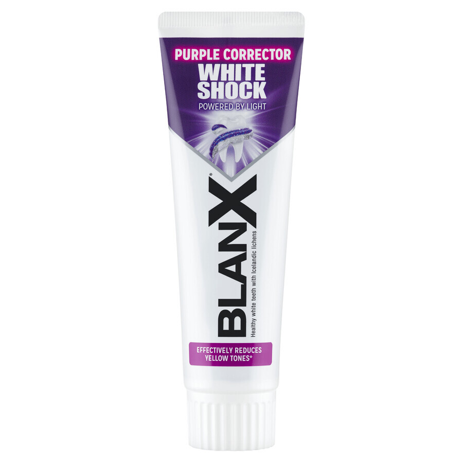 BLANX White Shock Purple Corrector, whitening toothpaste, 75 ml