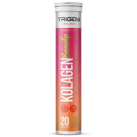 Triggy Kolagen Beauty set, sabor multifrutas, 2 x 20 comprimidos efervescentes + agitador, 700 ml gratis