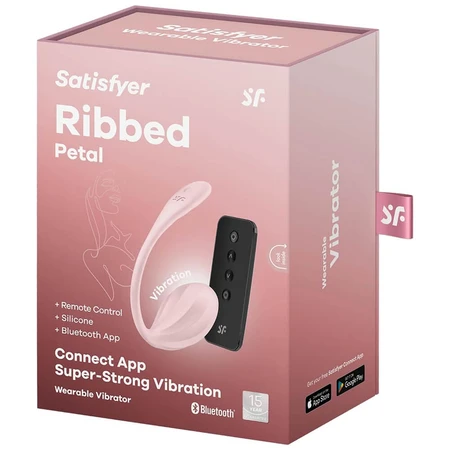 Satisfyer Ribbed Petal, Vibrator für Paare, rosa, 1 Stück
