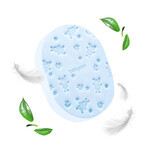 BabyOno esponja de baño para bebés y niños, azul, 1 unidad