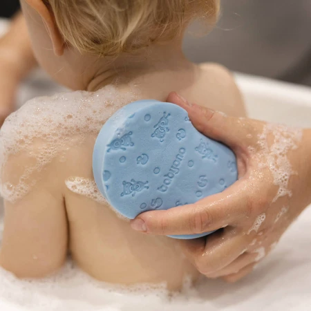 BabyOno bath sponge for babies and children, blue, 1 piece