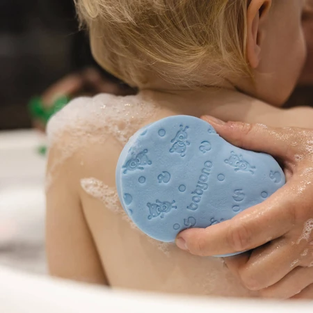 BabyOno bath sponge for babies and children, blue, 1 piece