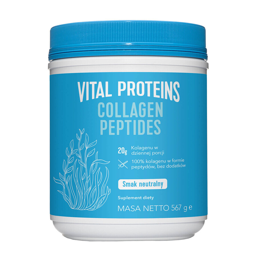Vital Proteins Péptidos de Colágeno, sabor neutro, 567 g + neceser de regalo