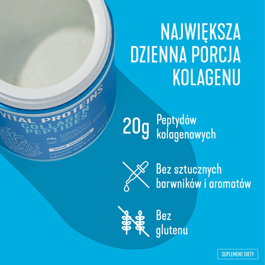 Vital Proteins Péptidos de Colágeno, sabor neutro, 567 g + neceser de regalo
