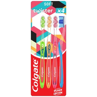 Colgate Twister Fresh, tandenborstel, zacht, 4 stuks
