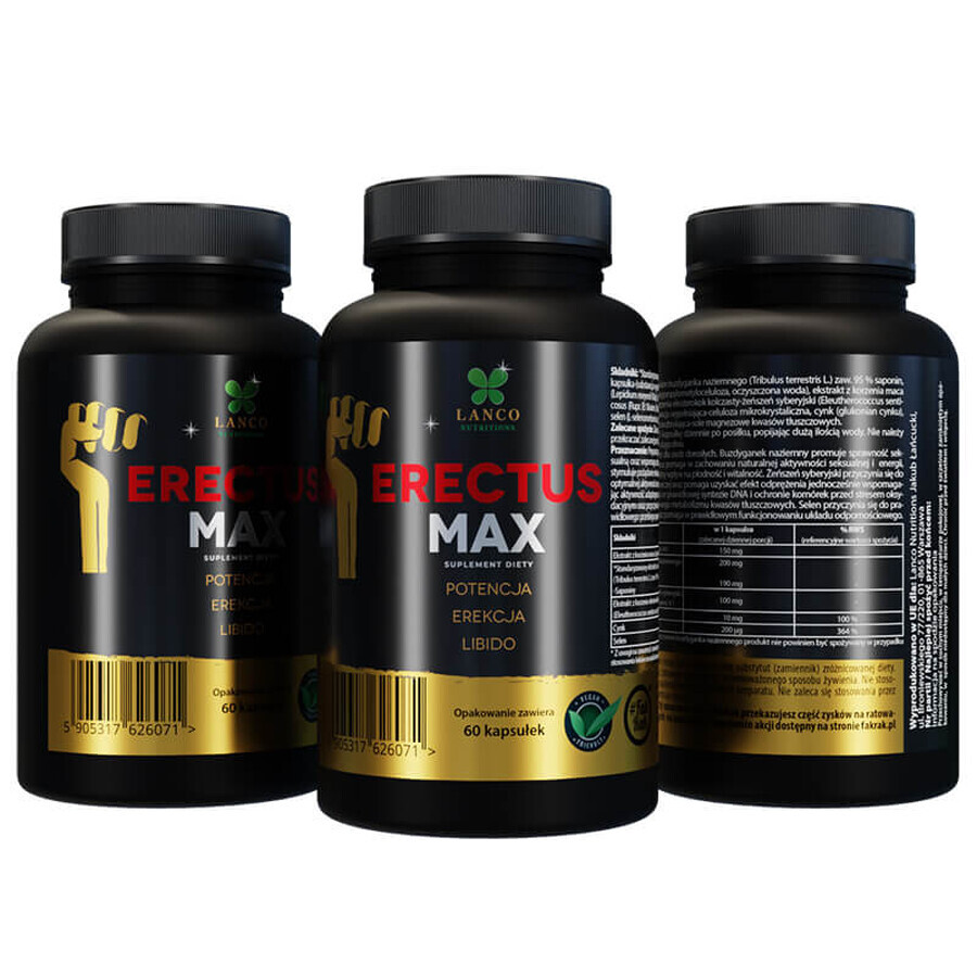 Lanco Nutritions Erectus Max, 60 capsules