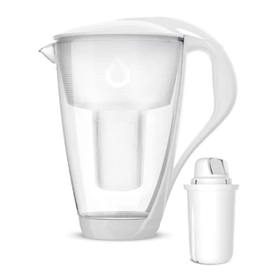 Dafi Crystal Led, jarra de cristal con filtro, blanca, 2 l + filtro Classic, 1 pieza