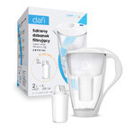 Dafi Crystal Led, glass filter pitcher, white, 2 l + Classic filter, 1 piece