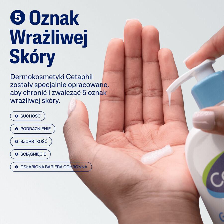 Cetaphil EM, micellar emulsion for washing sensitive skin, for the whole family, 500 ml + face moisturizer with hyaluronic acid, night cream, 48 ml free of charge