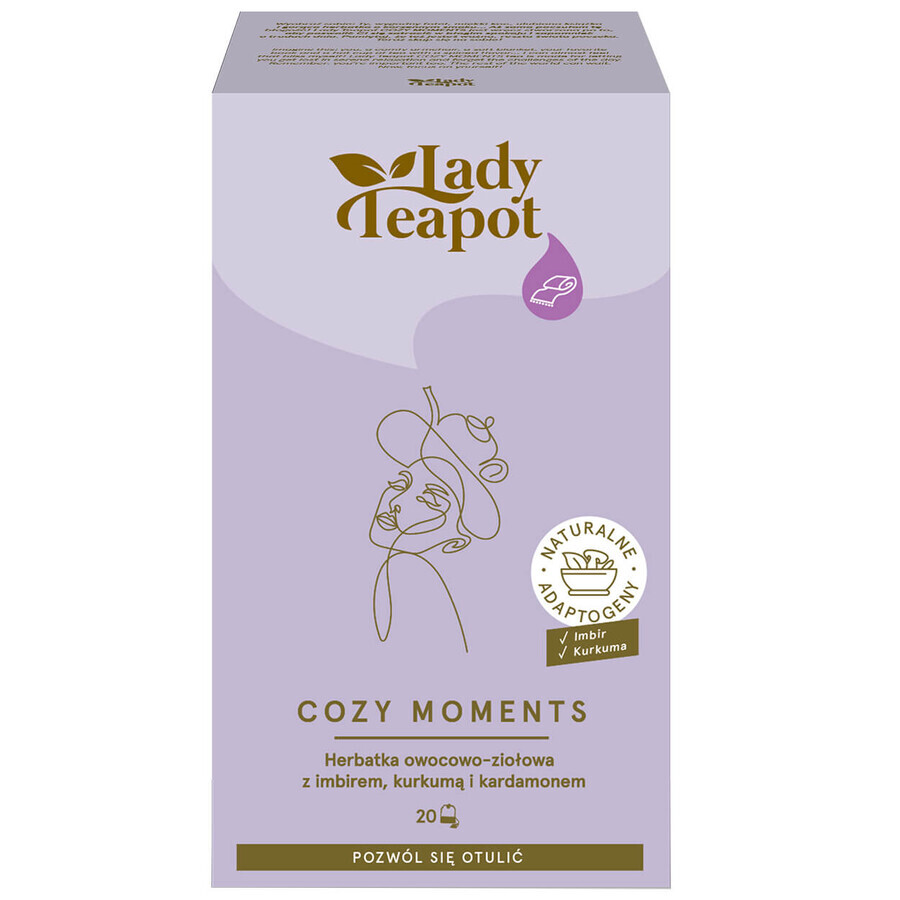 Théière Lady Cozy Moments, tisane aux fruits et aux herbes, 20 sachets