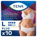 Tena Silhouette Plus Blanco, braguitas absorbentes discretas para mujer, talla L, 10 unidades
