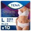 Tena Silhouette Plus Blanco, braguitas absorbentes discretas para mujer, talla L, 10 unidades