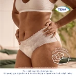 Tena Silhouette Plus Blanco, braguitas absorbentes discretas para mujer, talla L, 10 unidades