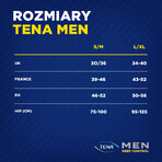 Set Tena Men Active Fit Pants, calzoncillos absorbentes, talla L/XL, 95-130 cm, Plus, 2 x 30 unidades