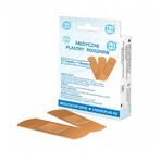 Testeo, waterproof plasters with dressing, flesh-colored, 19 mm x 72 mm, 12 pieces