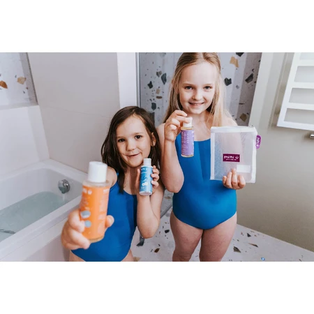 Mini U Travel Set, Reisekosmetikset für Kinder, mit Schminktasche, 3 x 100 ml