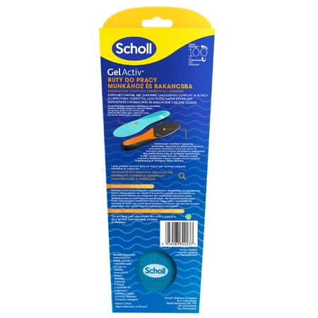 Scholl GelActiv, shoe insoles, for work, size L 40-46.5, 2 pieces